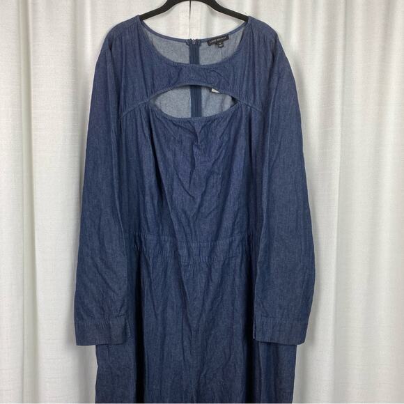 Lane Bryant Denim Jumpsuit Sz.28 NWT - Picture 5 of 16